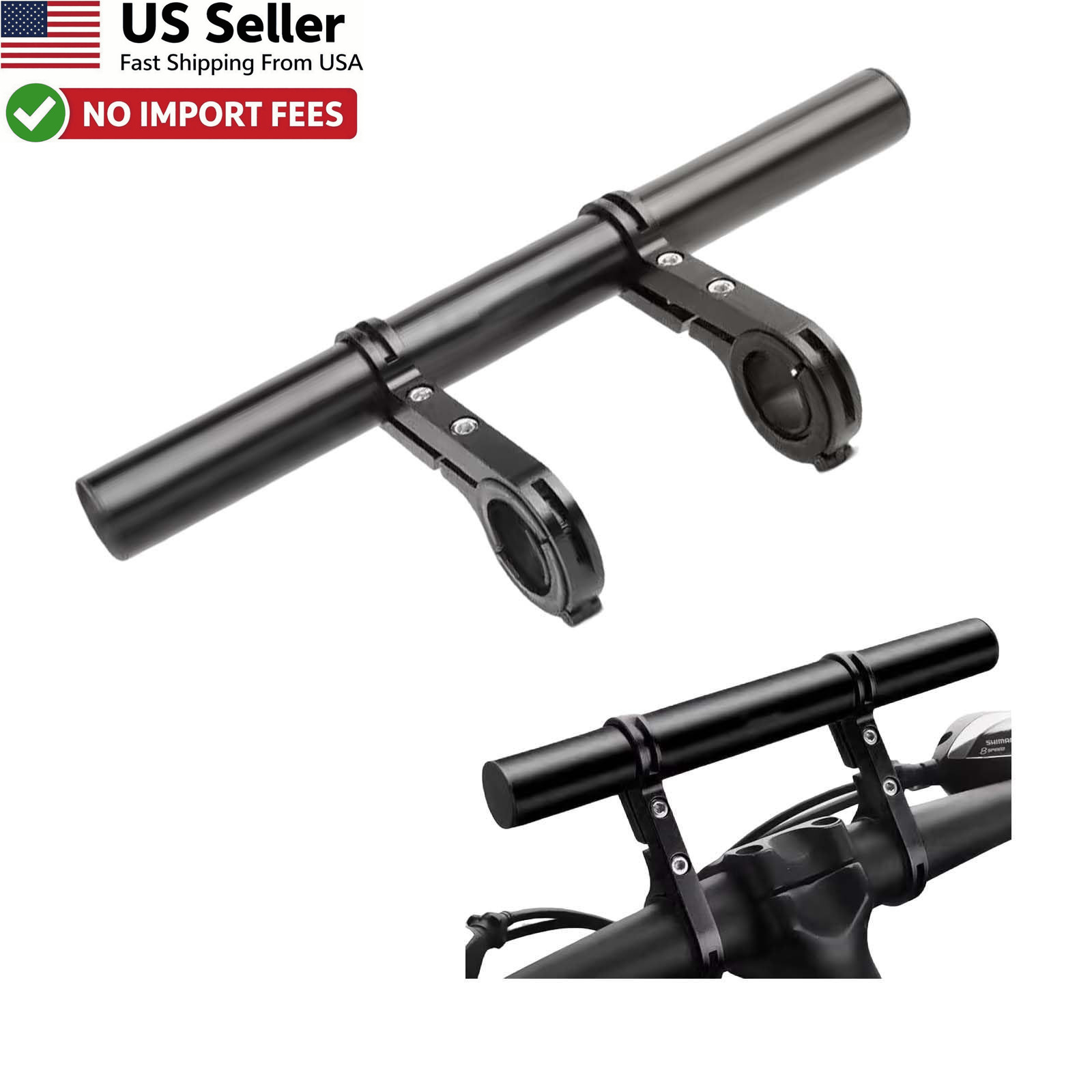 Bicycle Handlebar Extender Aluminum Alloy 11 8 In Bracket Extension Phone GPS