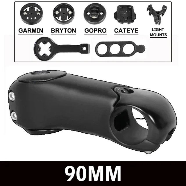 3 Degrees Stem Carbon Fiber MTB/Road Bicycle Carbon Stem Adapter Computer Mounts
