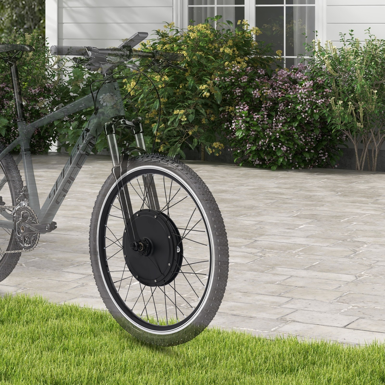 48V 1000W Electric Bike Conversion Kit 24inch Front Wheel E-Bike Conversion Kit