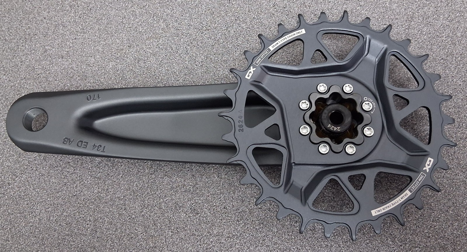 SRAM GX Eagle Boost Crankset – 170mm, 30t, Direct Mount, DUB, Lunar, 55mm *OE*