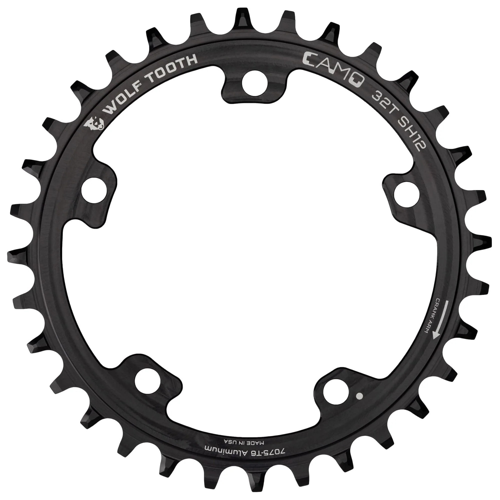 Wolf Tooth CAMO Aluminum Round Chainring Drop-Stop B 36T