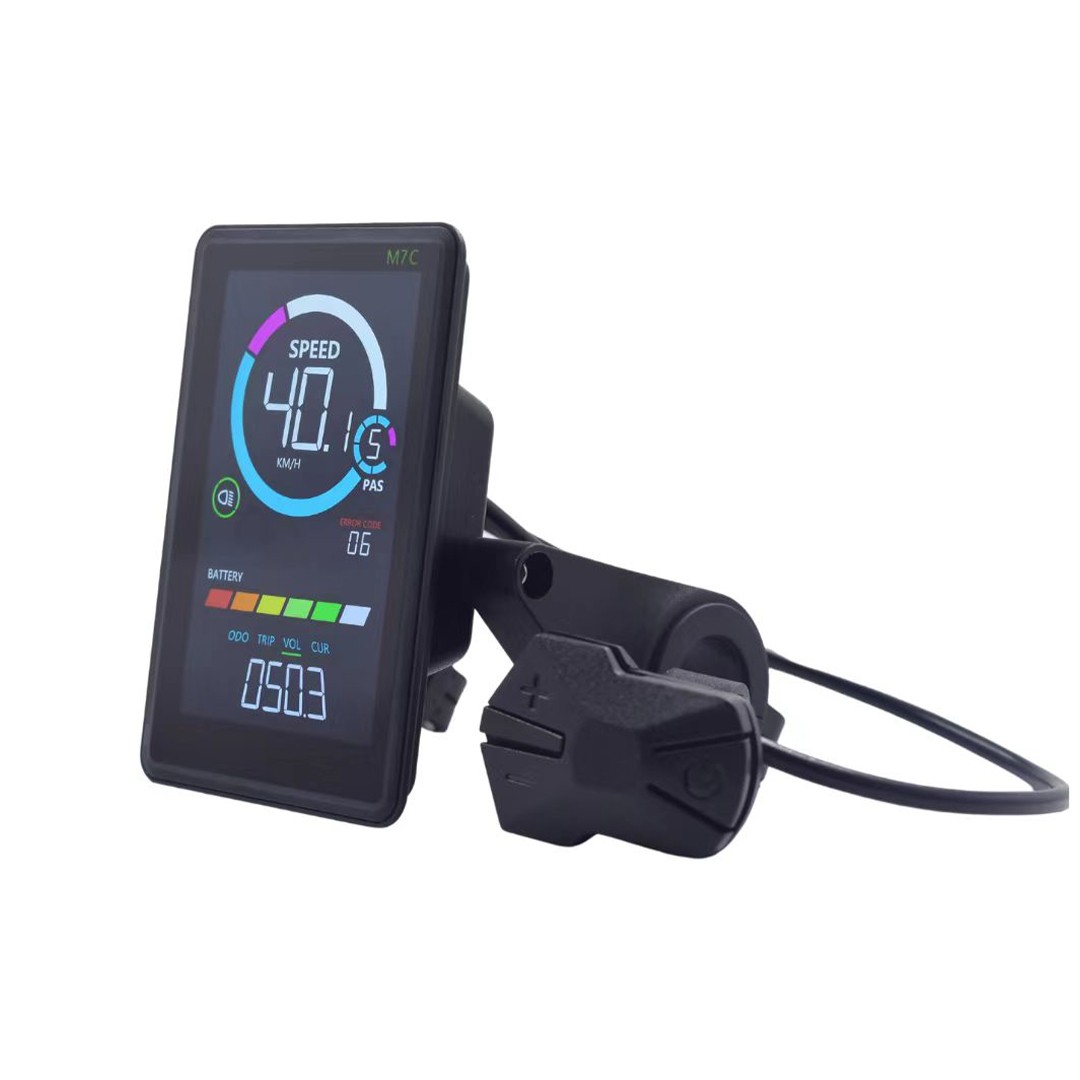 Compact Waterproof M7C-2 Ebike Display with UART 2 Backlit Electric Bike LCD