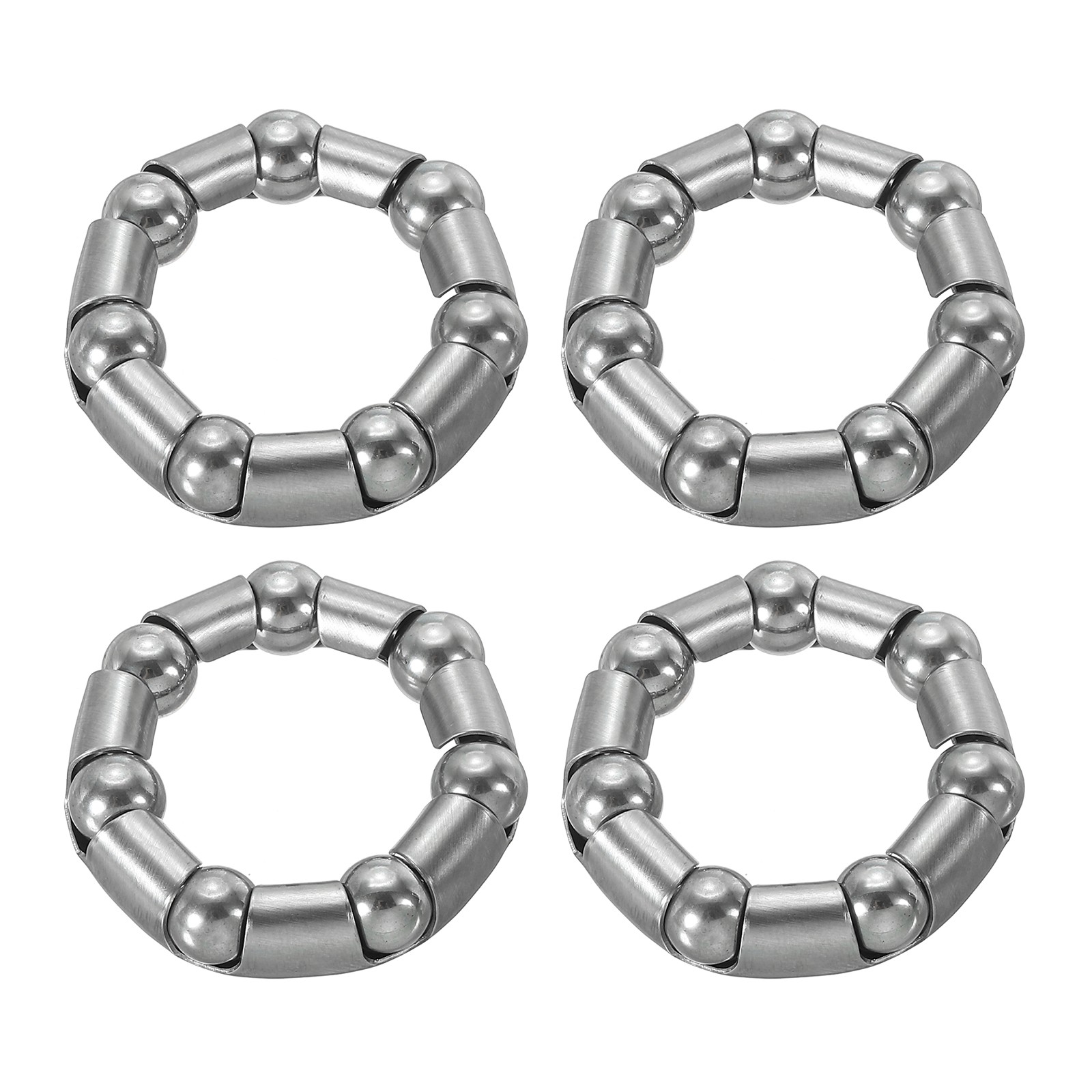 4 Pack Bike Ball Crank Bearing 38mm x 7 Balls Bicycle Bearings Silver
