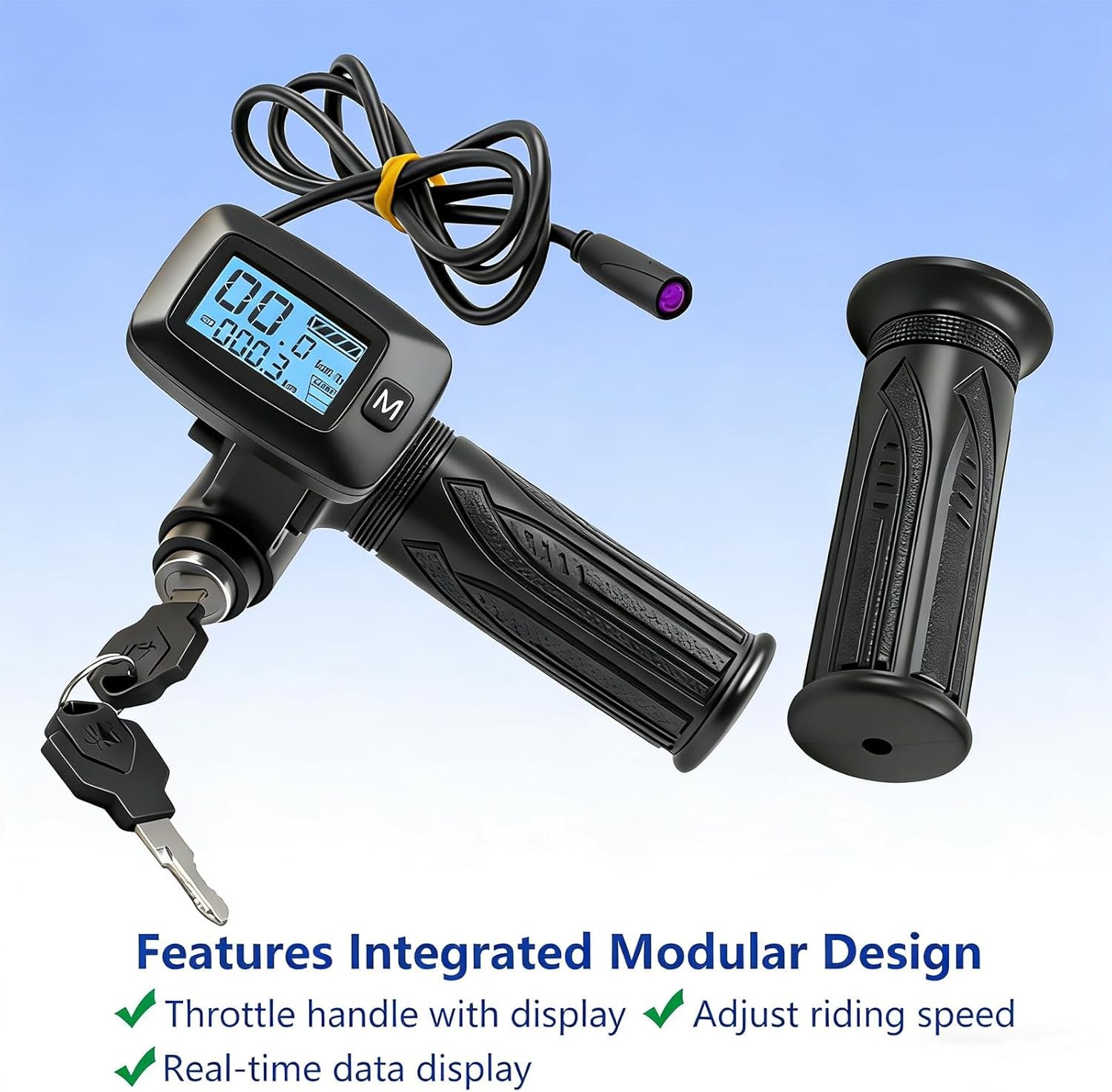 Throttle for Tuttio Soleil 01 Electric Dirt Bike, 48V LCD Display with M Key
