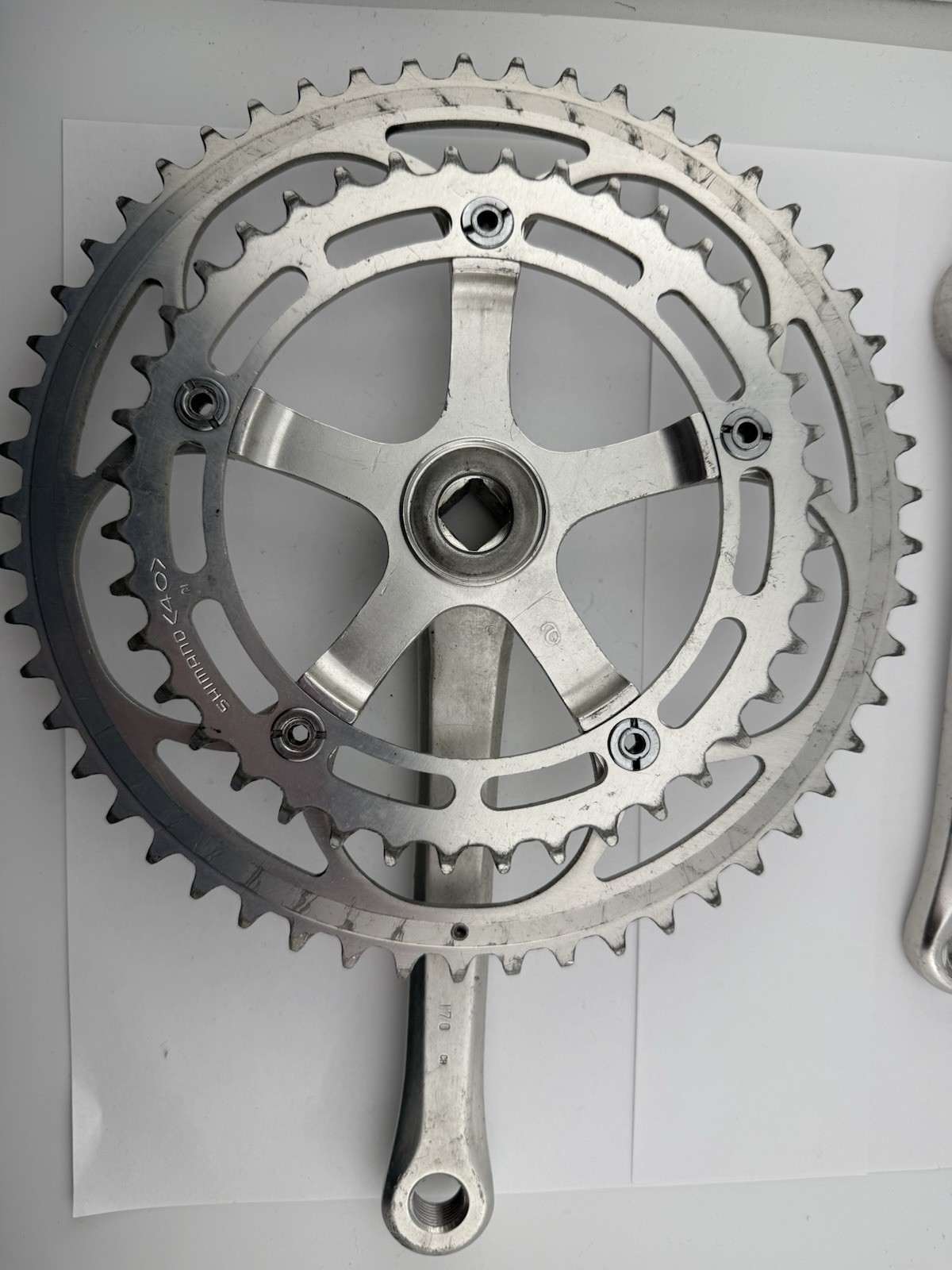 Vintage Shimano 600 Arabesque Crankset 170mm Square Taper Double Japan