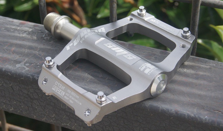SMS Ultralight Cnc Aluminum Alloy Bike Platform 3 Bearings Non-Slip Pedal Gray