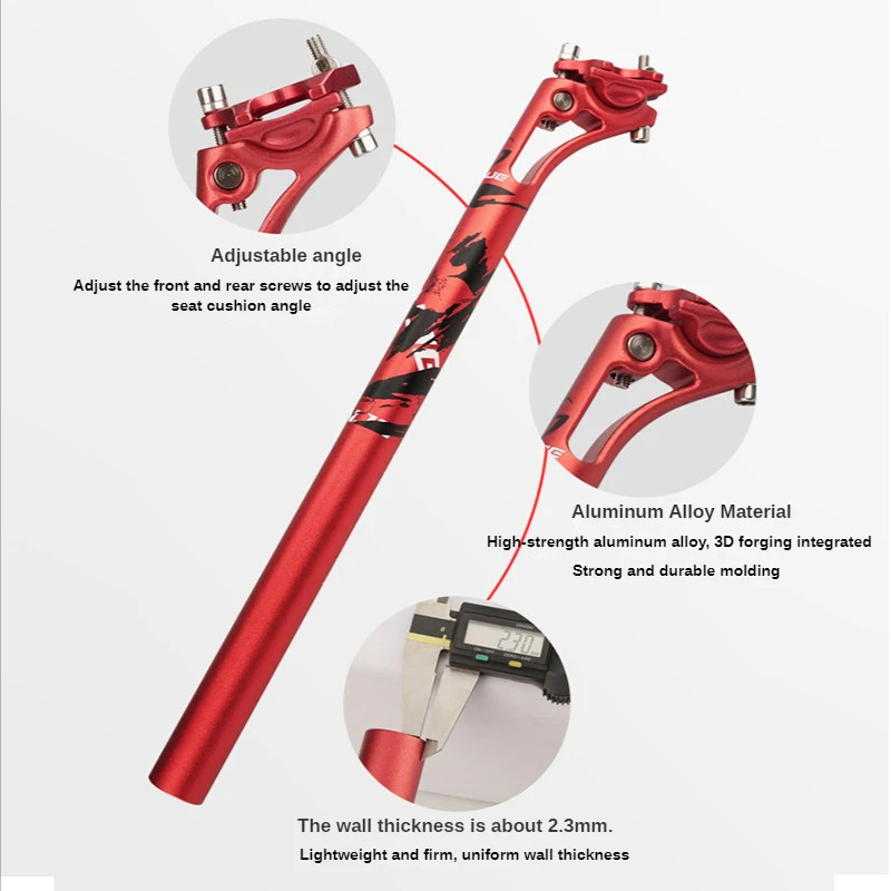 LUNJE MTB Suspension Seatpost 27.2/30.9/31.6mm Shock Absorbing Bike Seat Post
