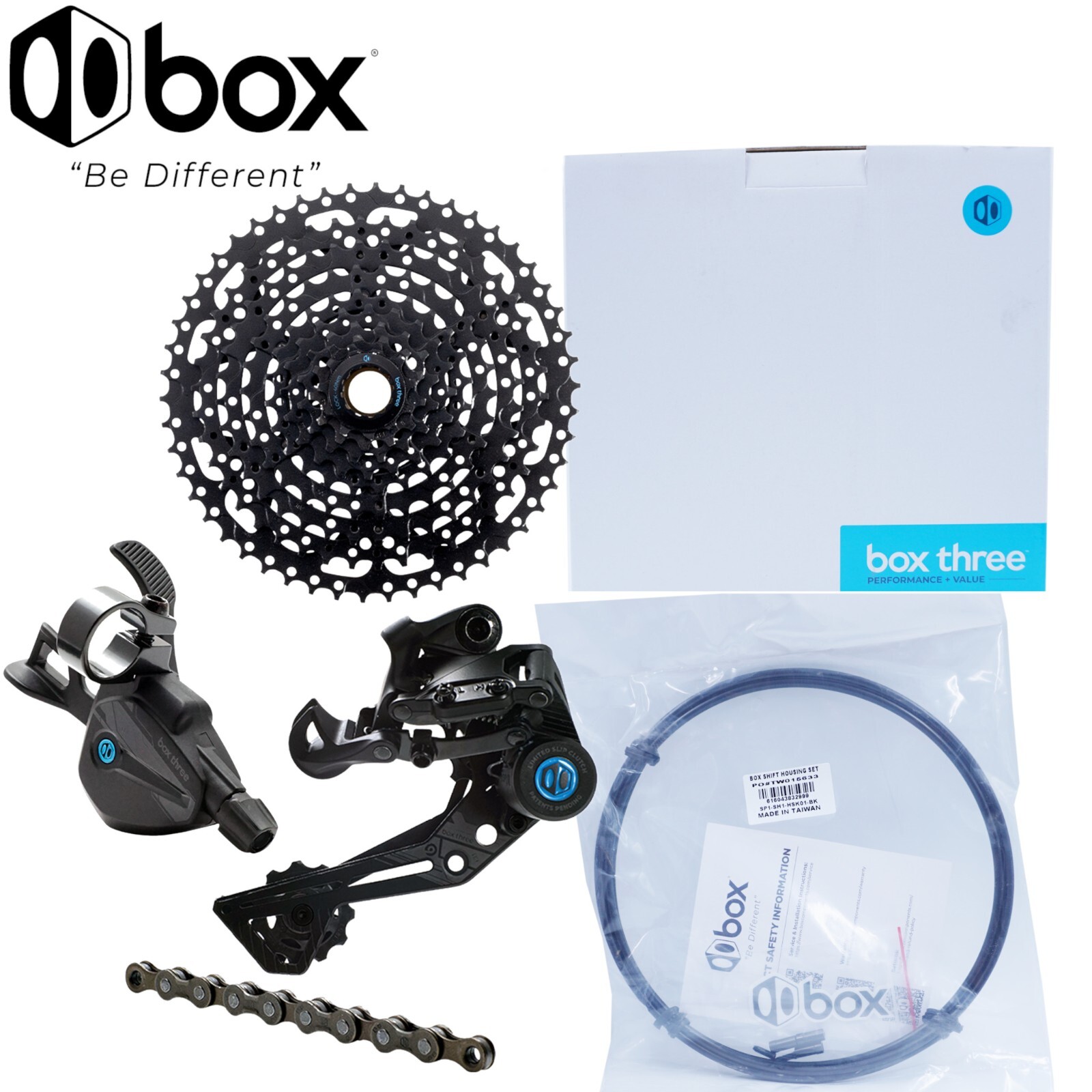 Box Three Prime 1×9 MultiShift 9X-Wide Range 4 Piece GroupSet 11-50 Convert Kit