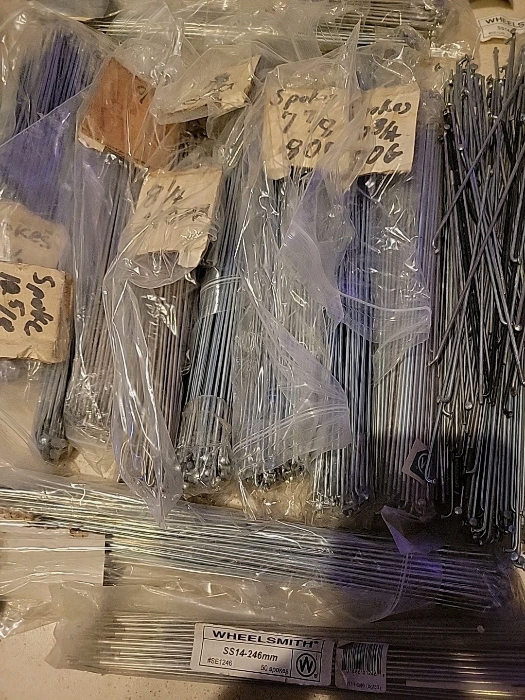 Lot Of Bike Spokes 23lbs Random Name Brands & Sizes Wheel Smith