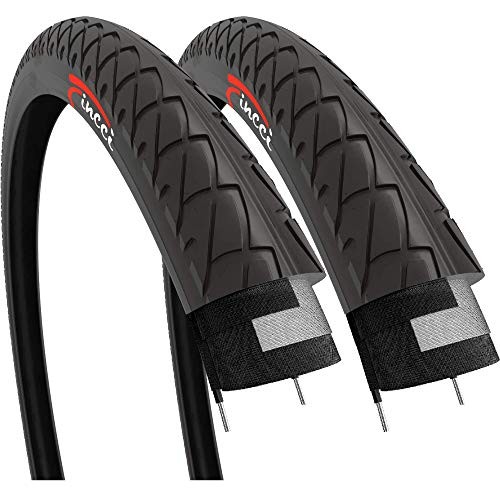 Pair 26 x 1.95 Inch Foldable Slick Tires for Road Mountain Hybrid Bike