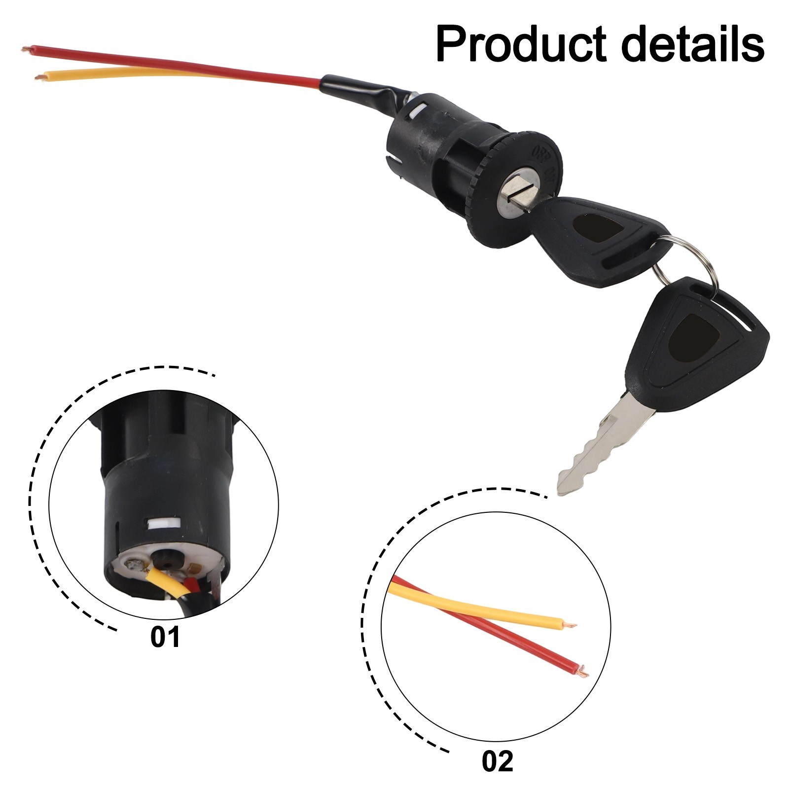 Lock Key Tools Sports for 2 Wire 40g Bike Ignition Long Lasting Performance