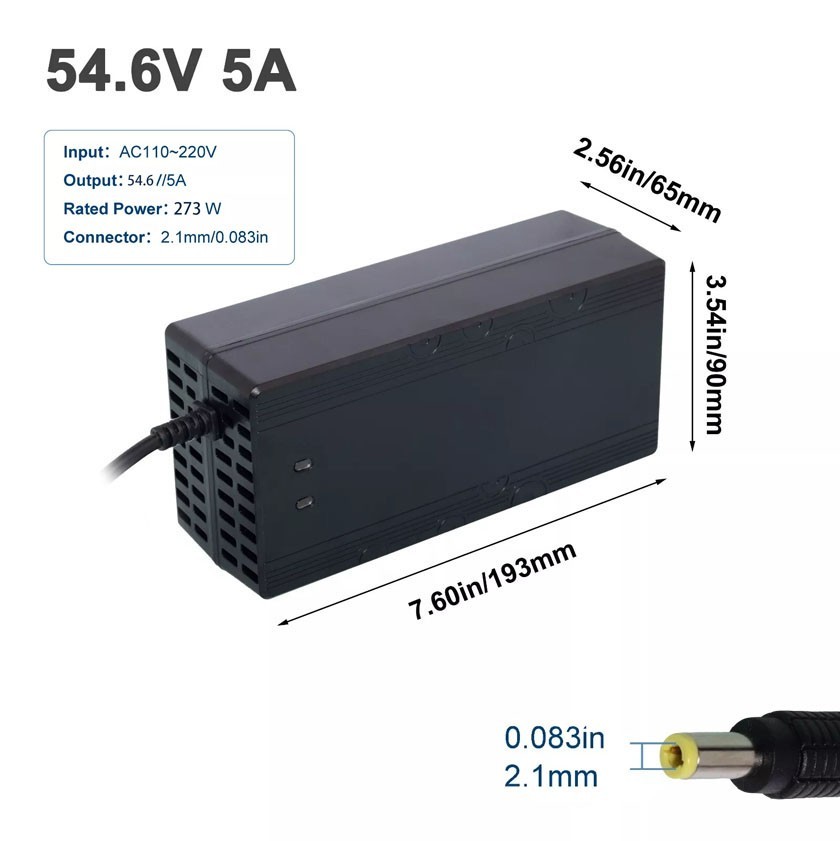 42V54V58V2A5A Smart Battery Cha rger Lithium Battery Ele ctric Bic ycle Cha rger