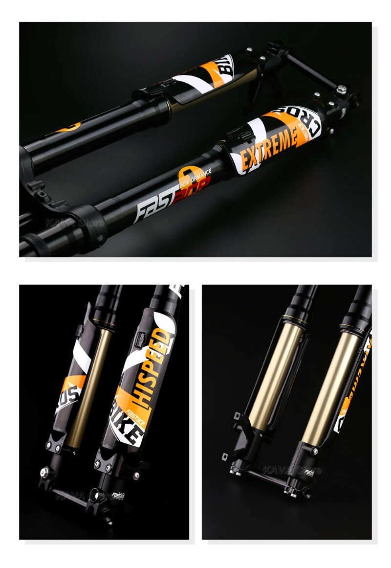 DH MTB Dirt Electric Bike Hydraulic Suspension Fork 26/27.5/29er Travel 200mm