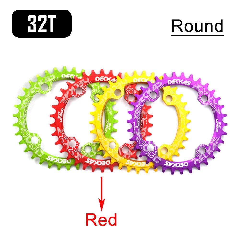 Bike Narrow Wide Round Oval Chainring Chain Ring BCD 104mm 32/34/36/38T DECKAS