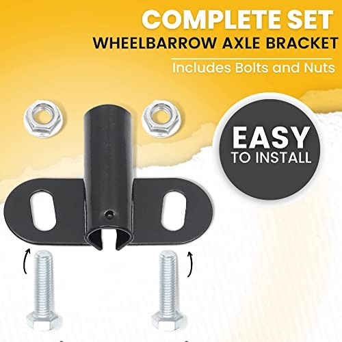 Wheelbarrow Axle Bracket Set (4-Pack) – Compatible with 5/8 Inch Wheelbarrow