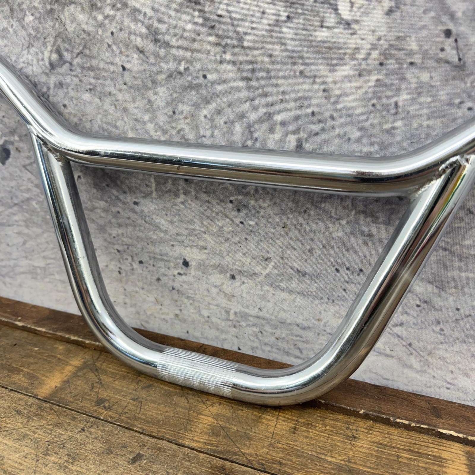 Old School BMX Handlebar NOS FReestyle Chrome Steel Bar 2pc Silver Bike Bar