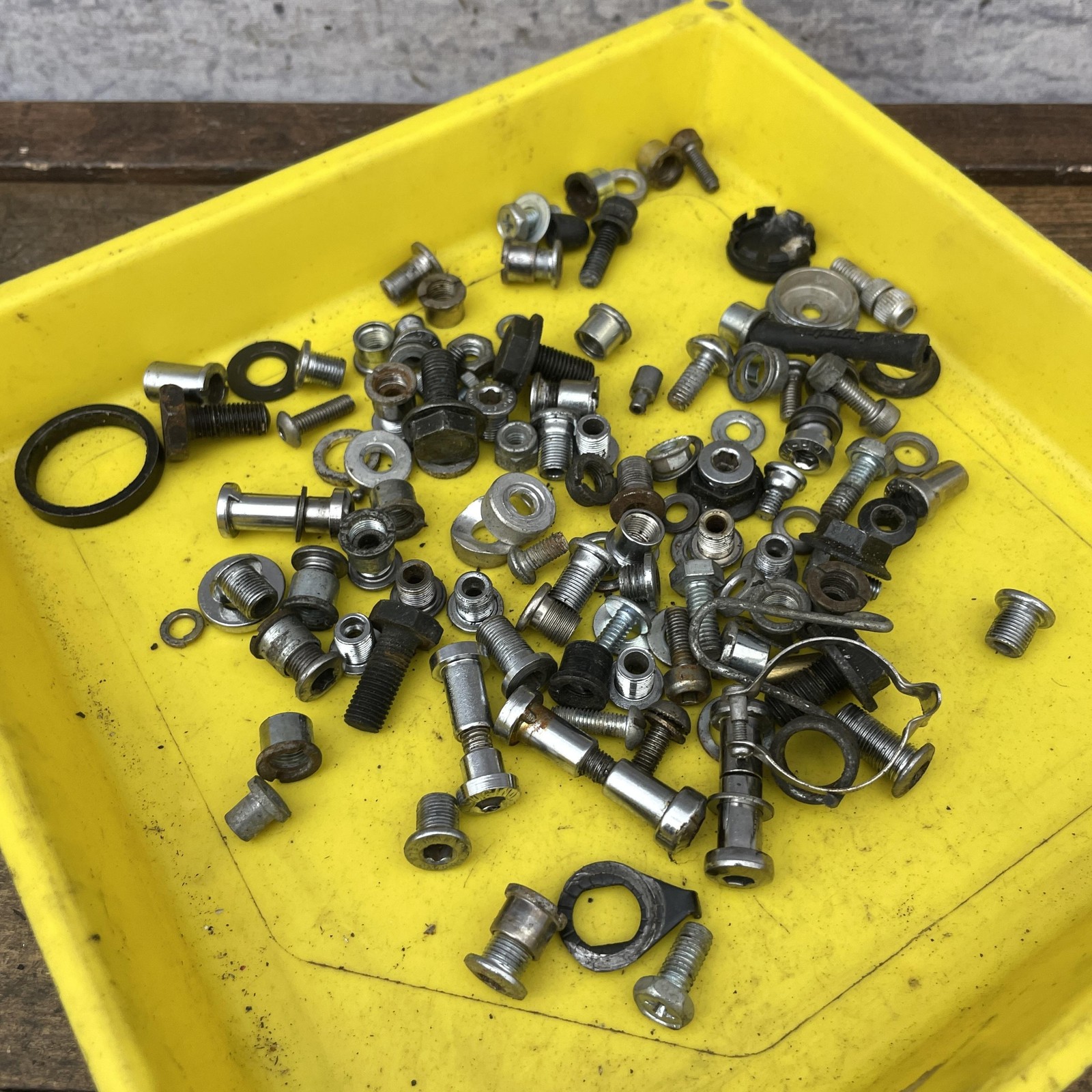Vintage Bike Shop Junk Drawer Parts Lot Shimano Dura-Ace Mixed Bolts Screw