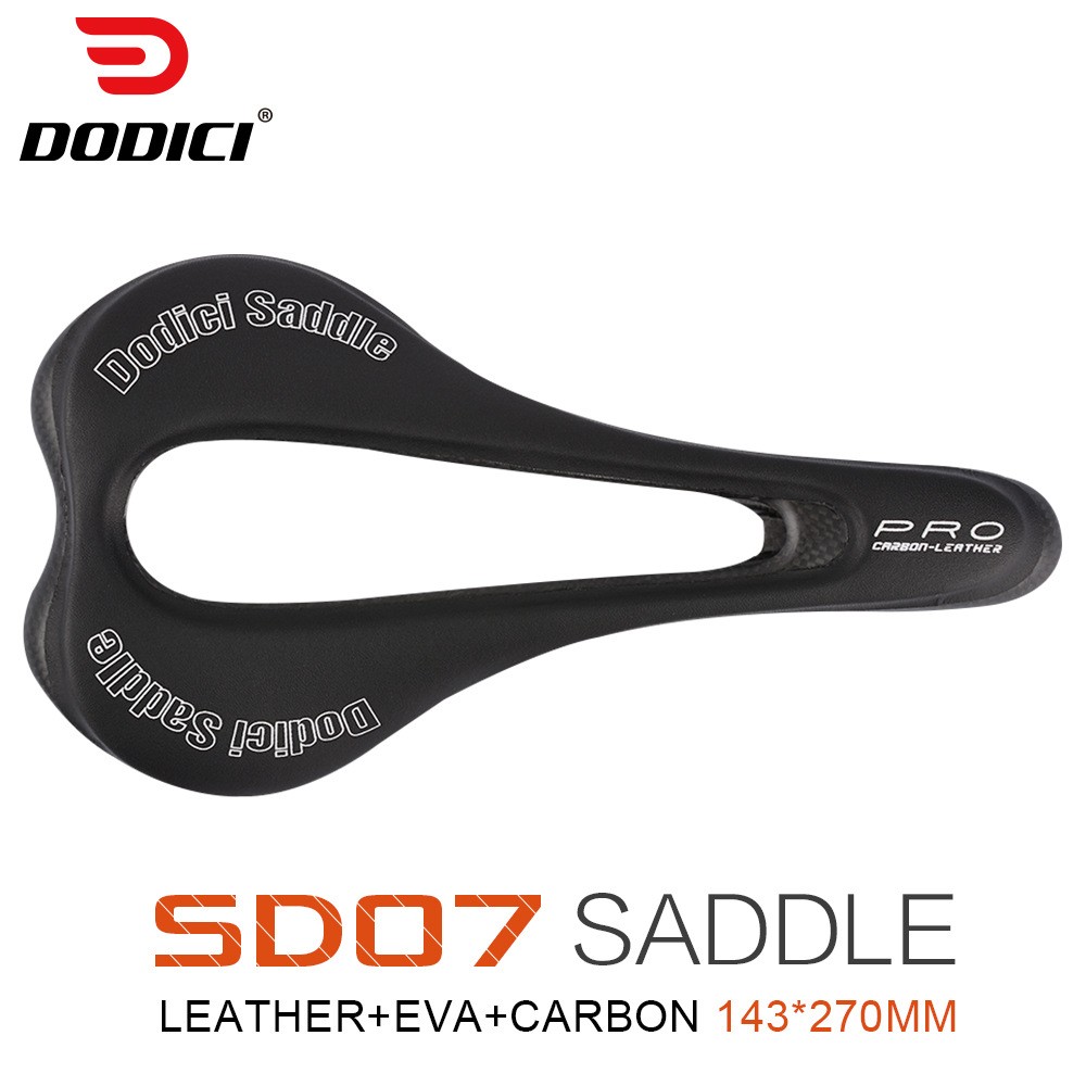 Carbon+EVA Leather Bicycle Saddle Racing Mountain Road Bike Seat 270*143mm 125g