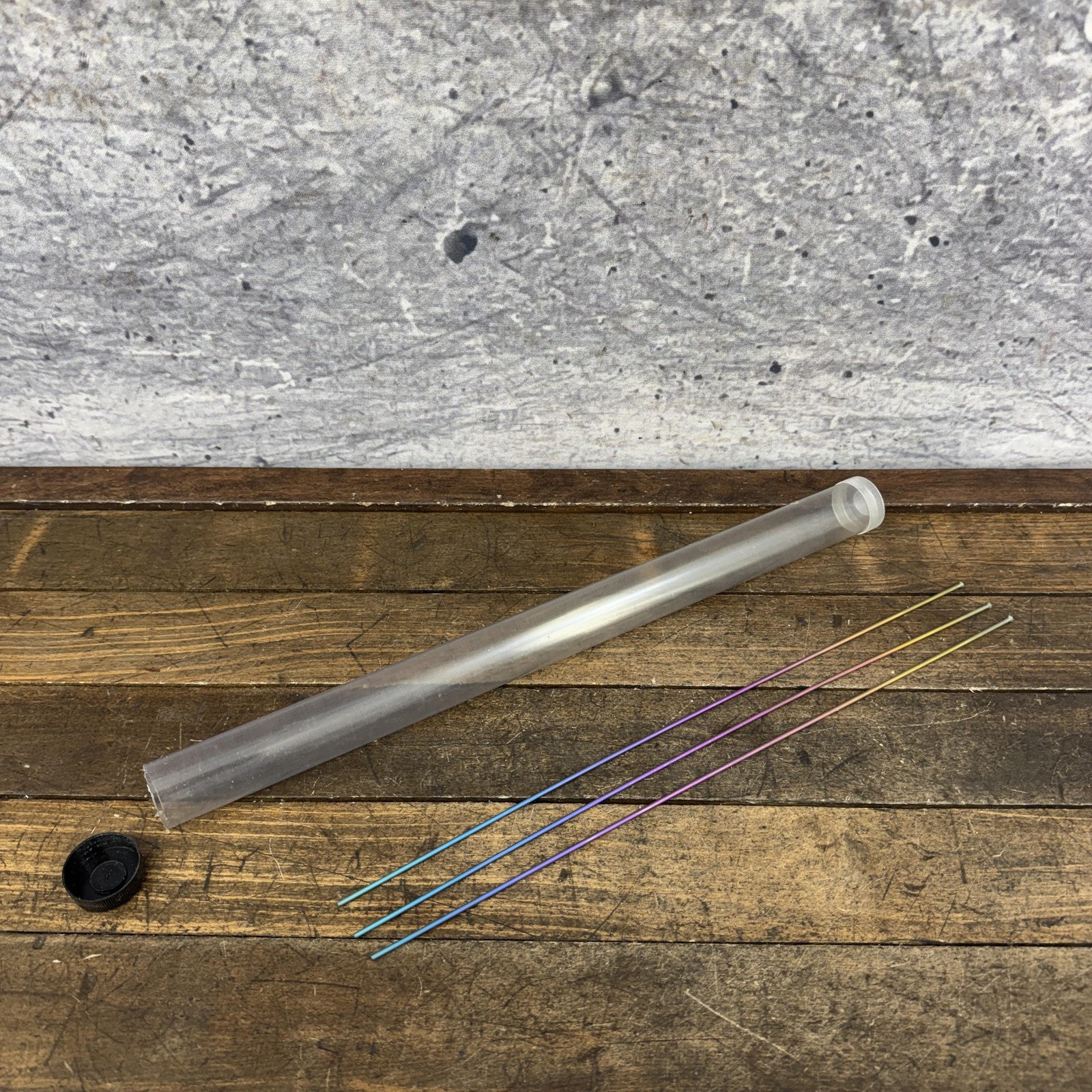 Ti Dye Titanium Spokes Union Qty 3 320mm Straight Pull Raw Unthreaded Multicolor