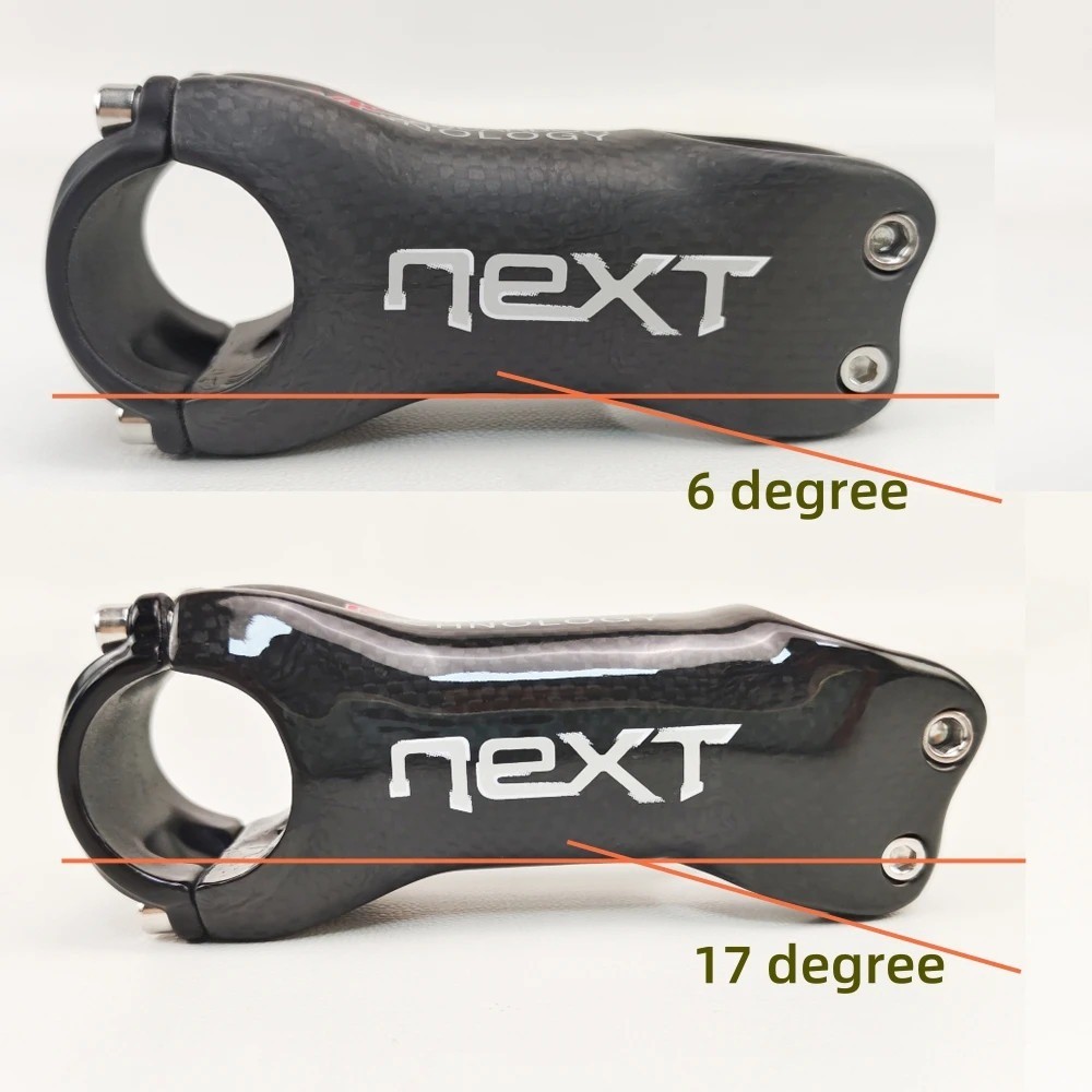 Carbon Fiber Mountain Road Bicycle Stem 6/17 Degrees 31.8 * 60-120mm Bike Parts