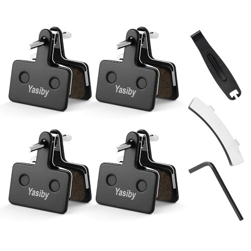 Bike Brake Pads, 4 Pairs Disc Brake Pads High-Performance with Installation Tool