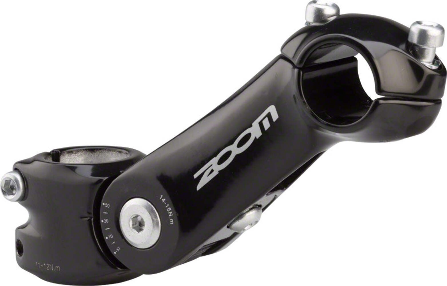 Zoom TDS-C297 Stem 125mm Adjustable Stem 25.4mm Clamp 1 1/8 in Steerer Black