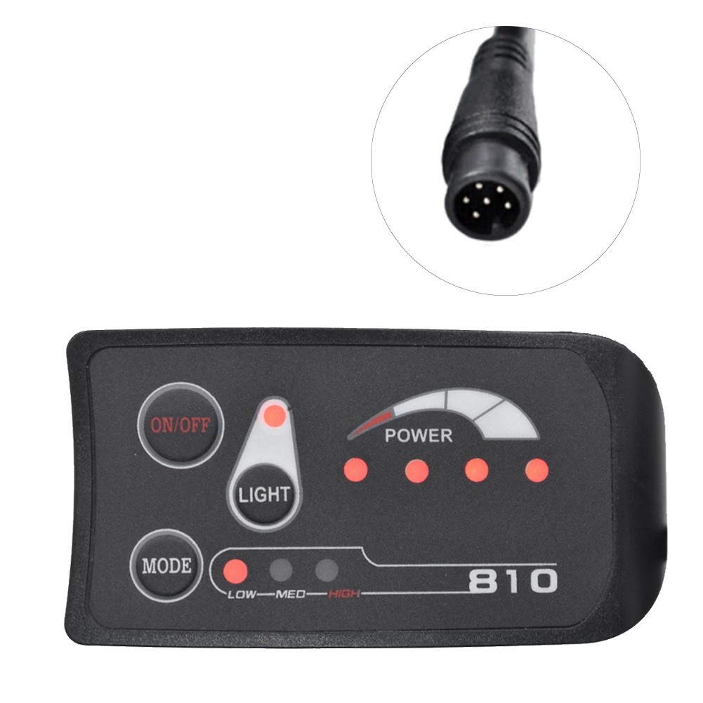 6PIN S810 E-Bike Meter LED Display IP65 36V UART for Electric Bike Electric6721