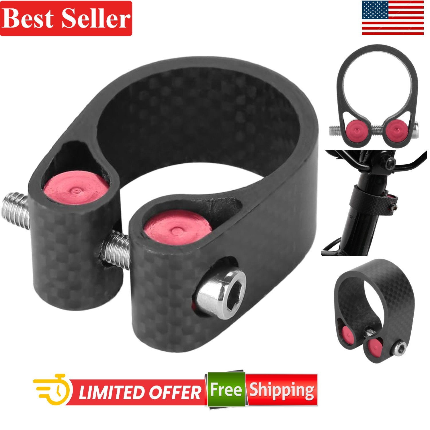 Modern Carbon Fiber Seatpost Clamp 27.2mm – Easy Install, Outstanding Durability