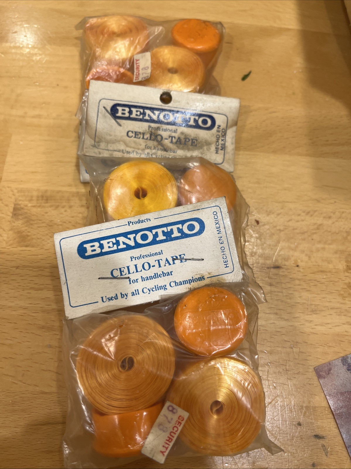 NOS BENOTTO Yellow/Orange SMOOTH CELLO HANDLEBAR TAPE VINTAGE ROAD BIKE BICYCLE