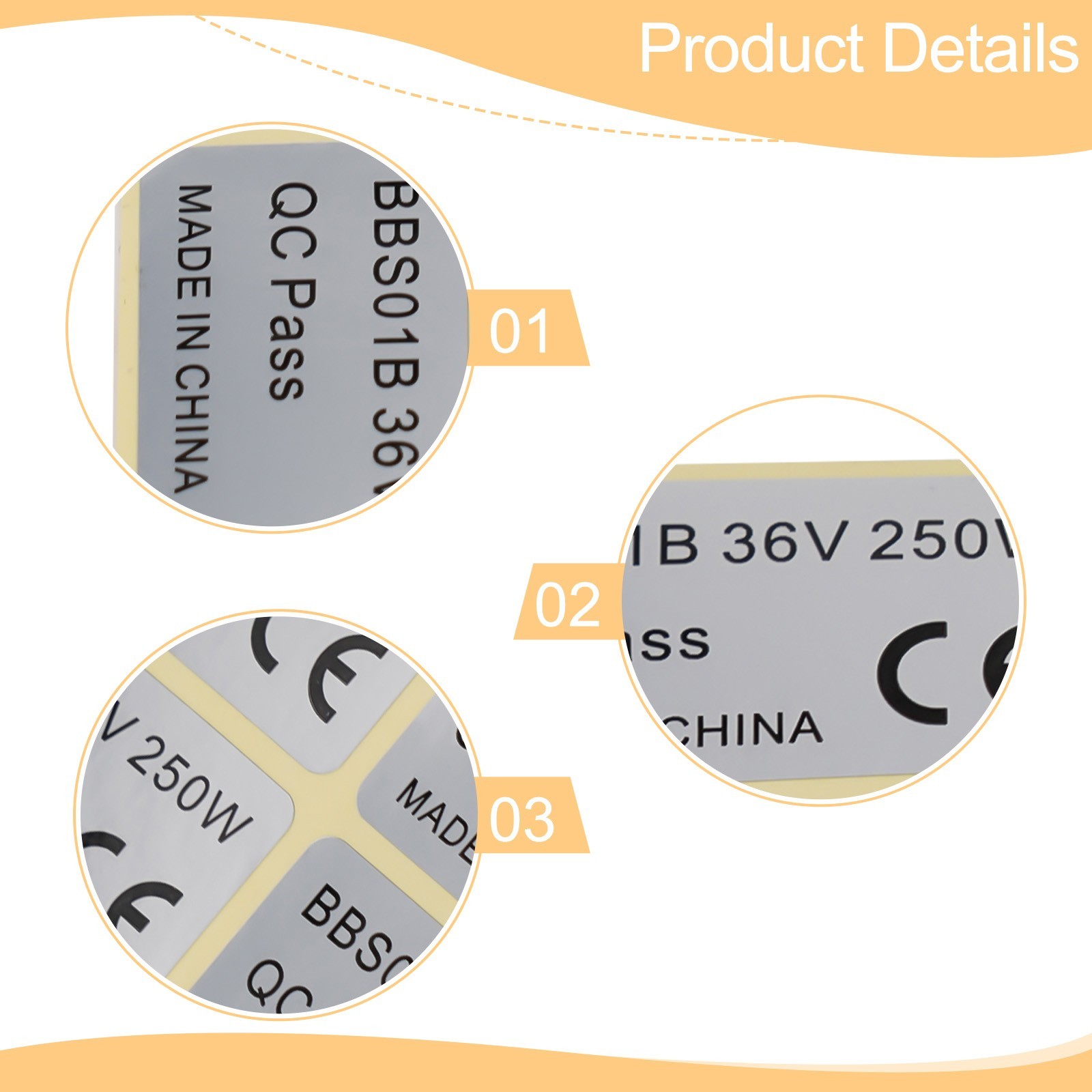 20* Sticker 36V 250W 45x23mm 48V 750W01/BBSHD E-Bike High Quality