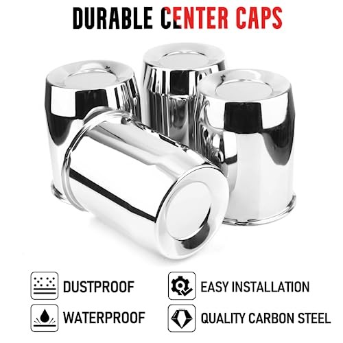 4PCS 5.15″ 130mm Push Through Center 5.15″ Center Hole, 6.42″ Height Chrome
