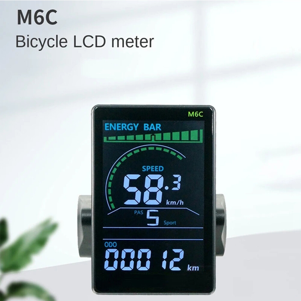 E-Bike 24V 36V 48V 52V 60V M6C Colorful LCD Power Speed Display SM/WP Plug AUS