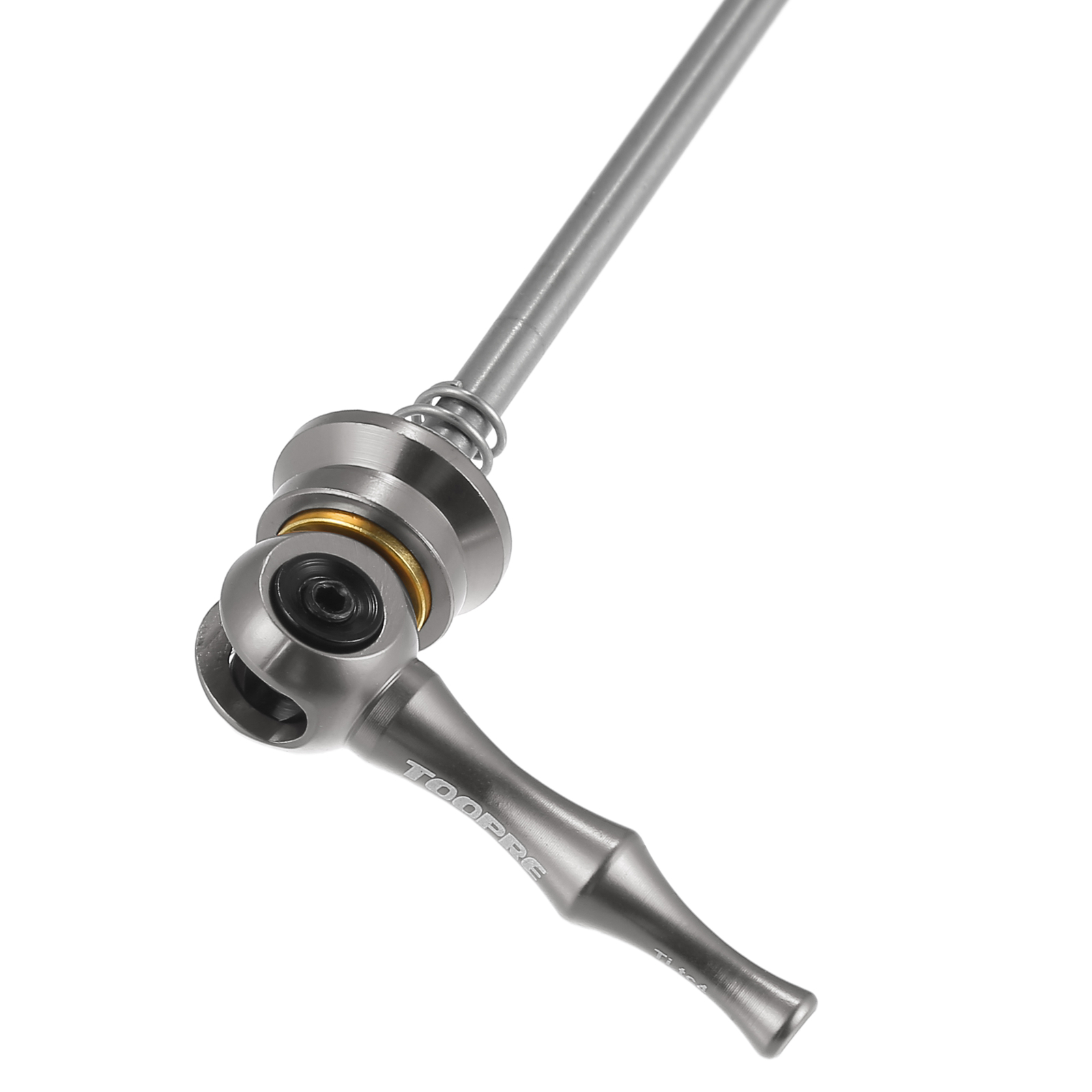 Universal Piece of 2 Quick Release Axles Skewers Lever 140mm 180mm Titanium Tone