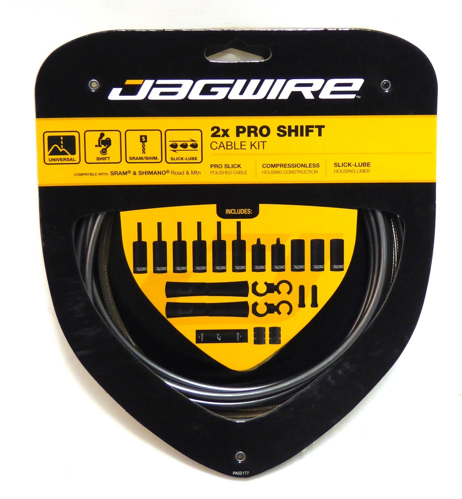 Jagwire Pro 2x Shift Kit Road/Mountain SRAM/Shimano, Ice Gray