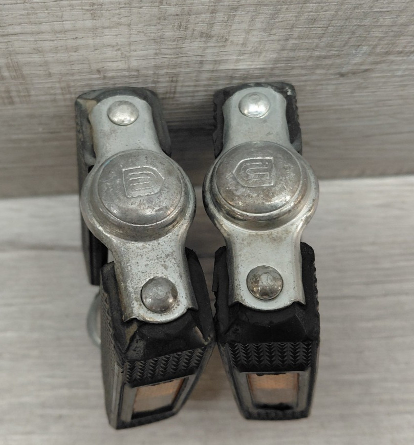 Vintage Union Block Pedals 1/2″ Germany Rubber Bike Sting Ray, Crusier