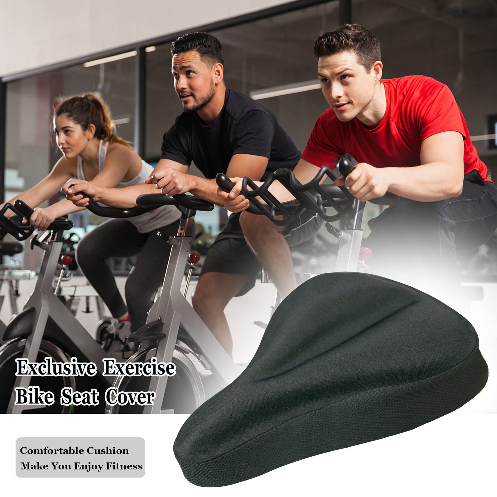 Gel Bike Seat Cover Padded Bicycle Saddle Covers for Women& Men Most Comfortable