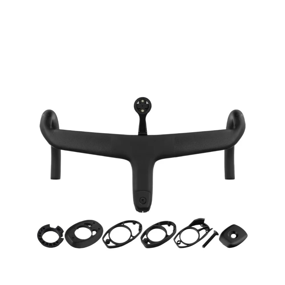 Road bicycle Carbon Bent Bar Internal Cable Routing 127mm Drop 75mm With Spacer
