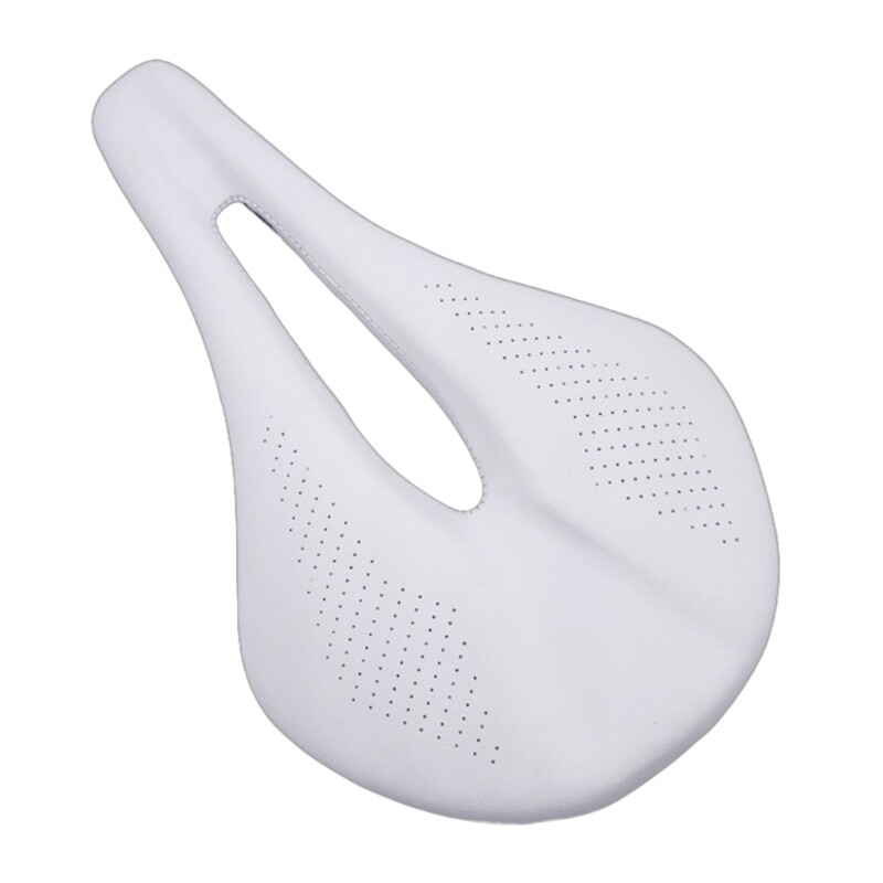 Leather Carbon Fiber Bike Seat Breathable Road Bike Saddle Cushion for Men Women