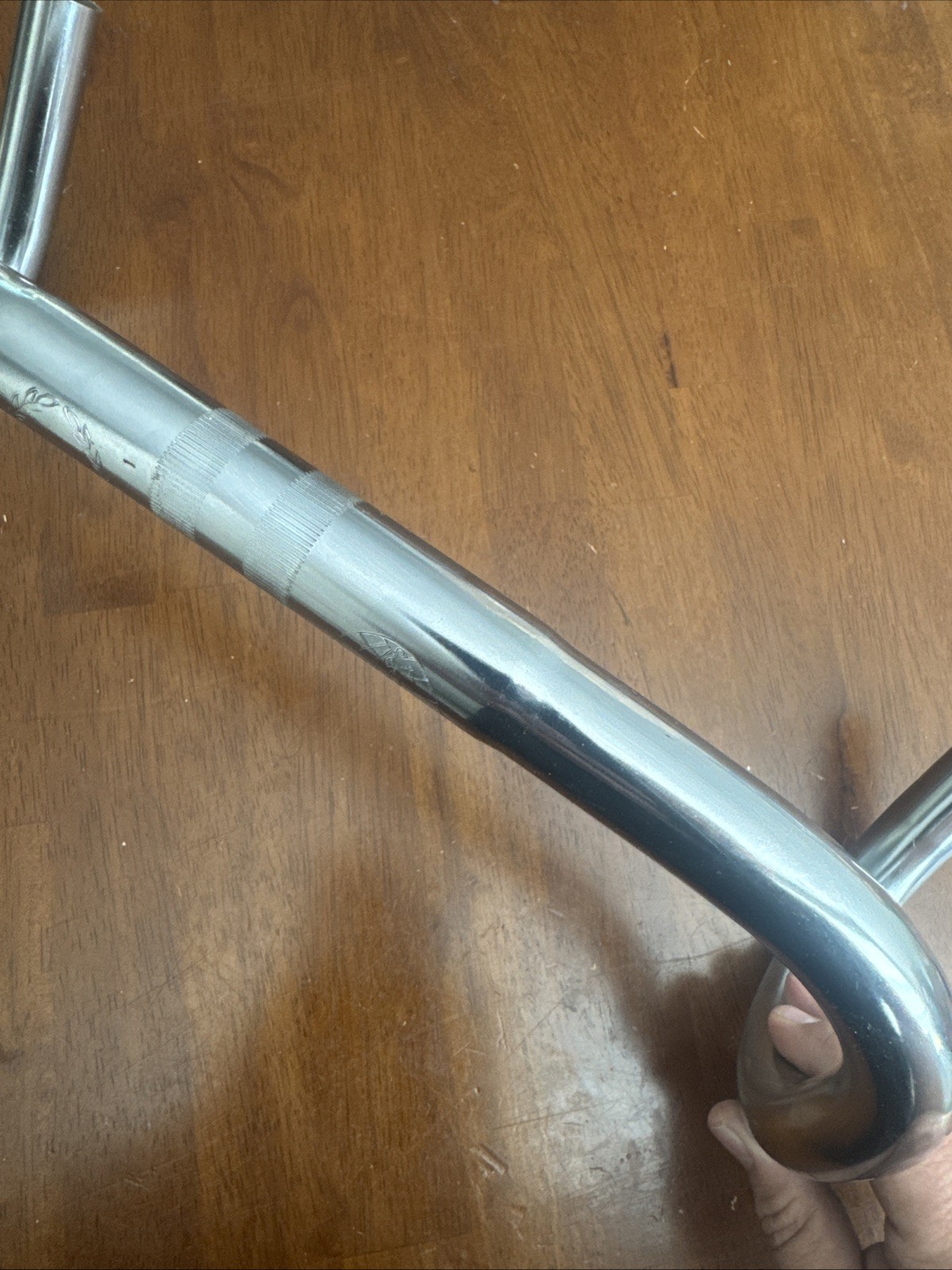 Vintage Fuji Nitto OLYMPIADE 112 Drop Handlebar 390 25.4 Clamp Silver Japan