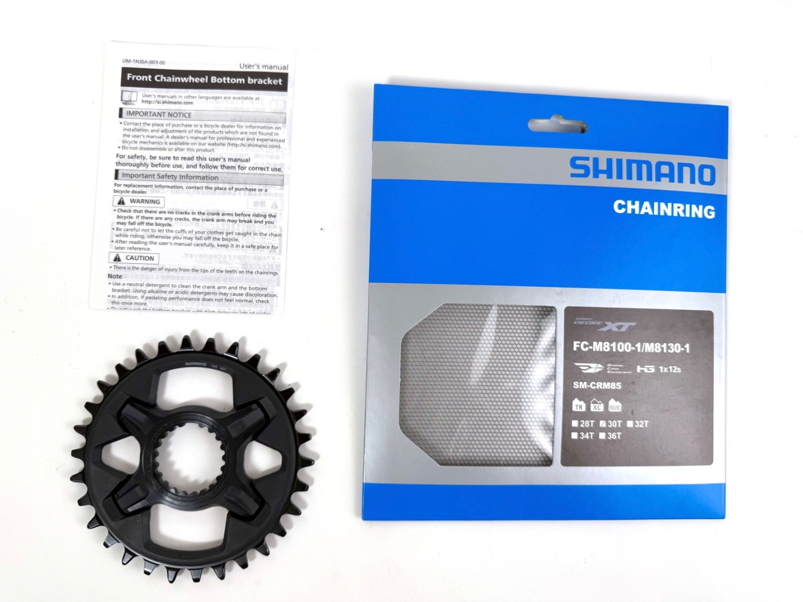 New Shimano XT SM-CRM85 30t 1x Chainring for M8100 / M8130 Cranks Mountain Bike