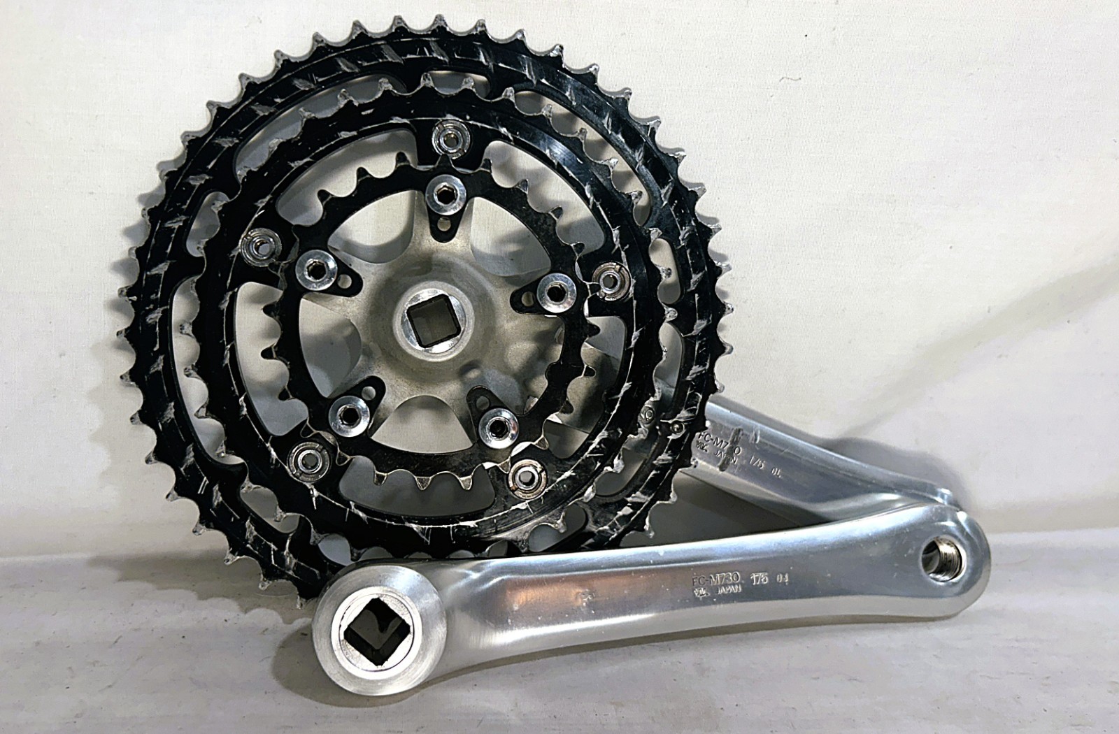 Vintage SHIMANO Deore XT FC-M730 triple crankset mountain bike mtb xtr race team