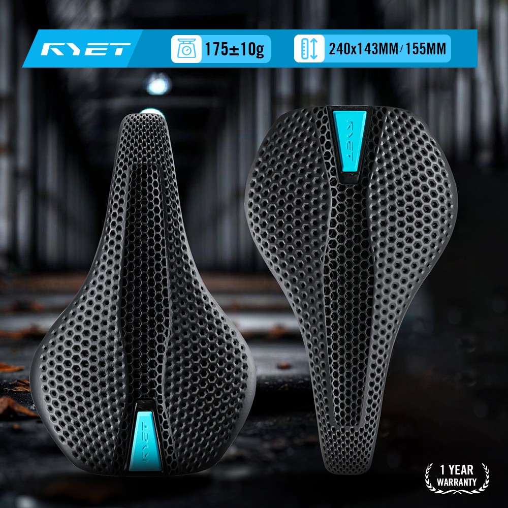 3D Printed Carbon Bike Saddle Carbon Rails 143/155MM for MTB Gravel Road Bike