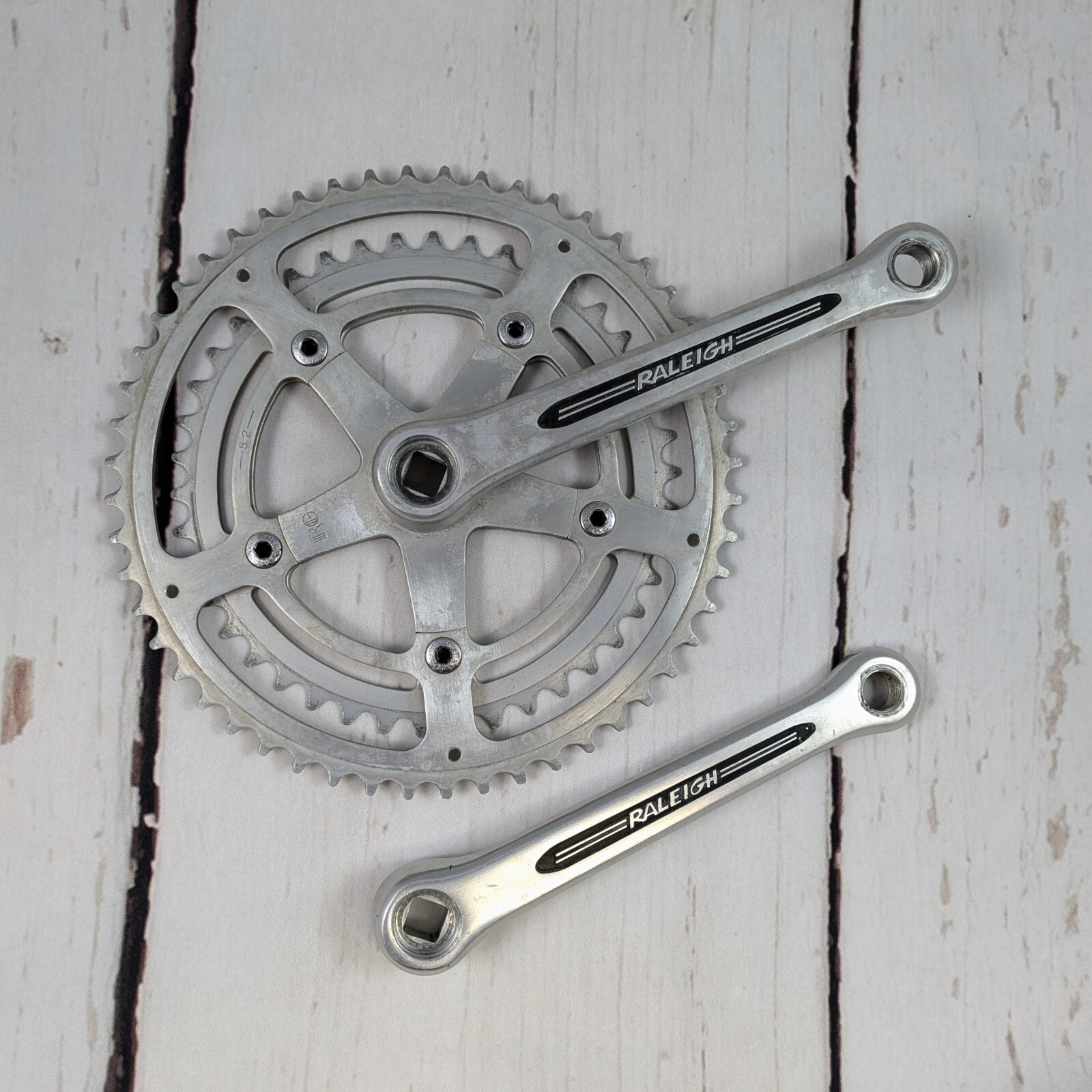 Vintage SR Sakae Raleigh RG Double Crankset 52/42t 170mm Alloy 9/16 1979