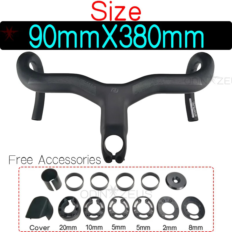 Road Bike Handlebar Integrated Cables Carbon IC Cockpit Drop Handlebar 28.6mm