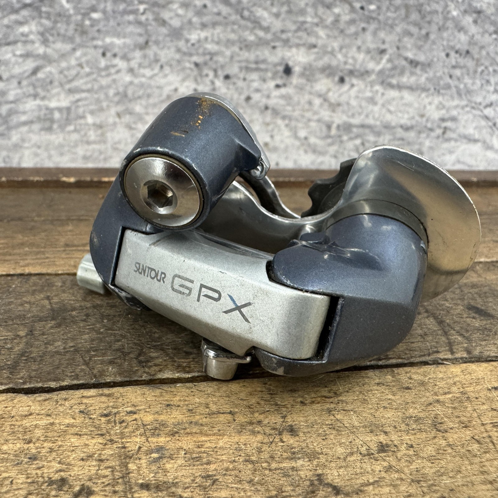 Vintage SunTour GPX Rear Derailleur Short Cage Bolt-On Silver Japan Road 220g