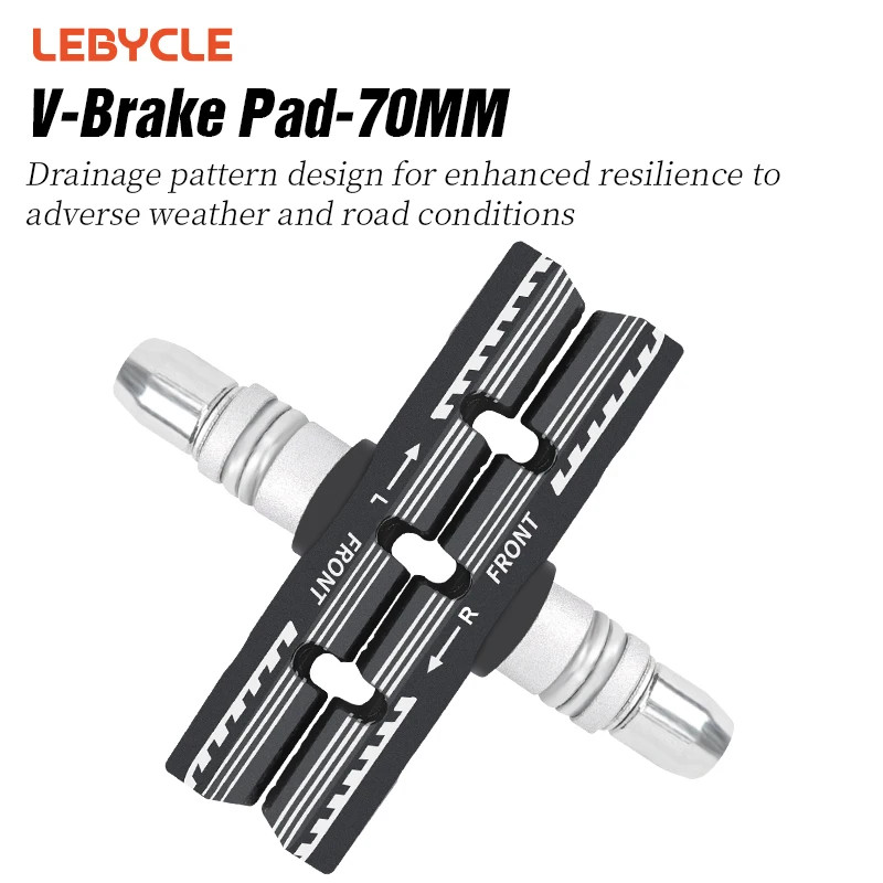 MTB Road Bicycle V-Brake Pads Bike Brake Shoes 70Mm 73Mm Threaded for Linear Pul