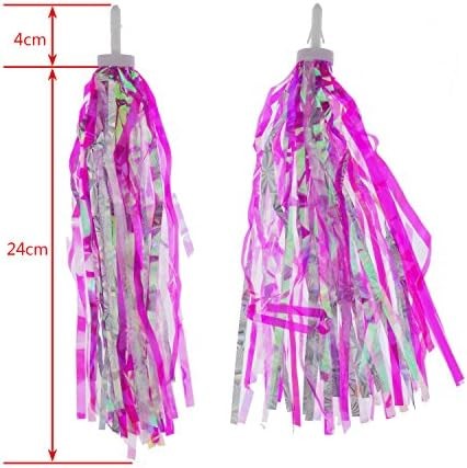 2 Pairs Bicycle Tassel Ribbon Bike Handlebar Scooter Streamers
