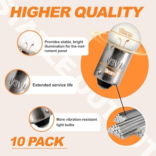 10 Pcs 6V 3W 6 Volt 3 Watt Motorcycle Speedo Speedometer Light Bulb | for Honda