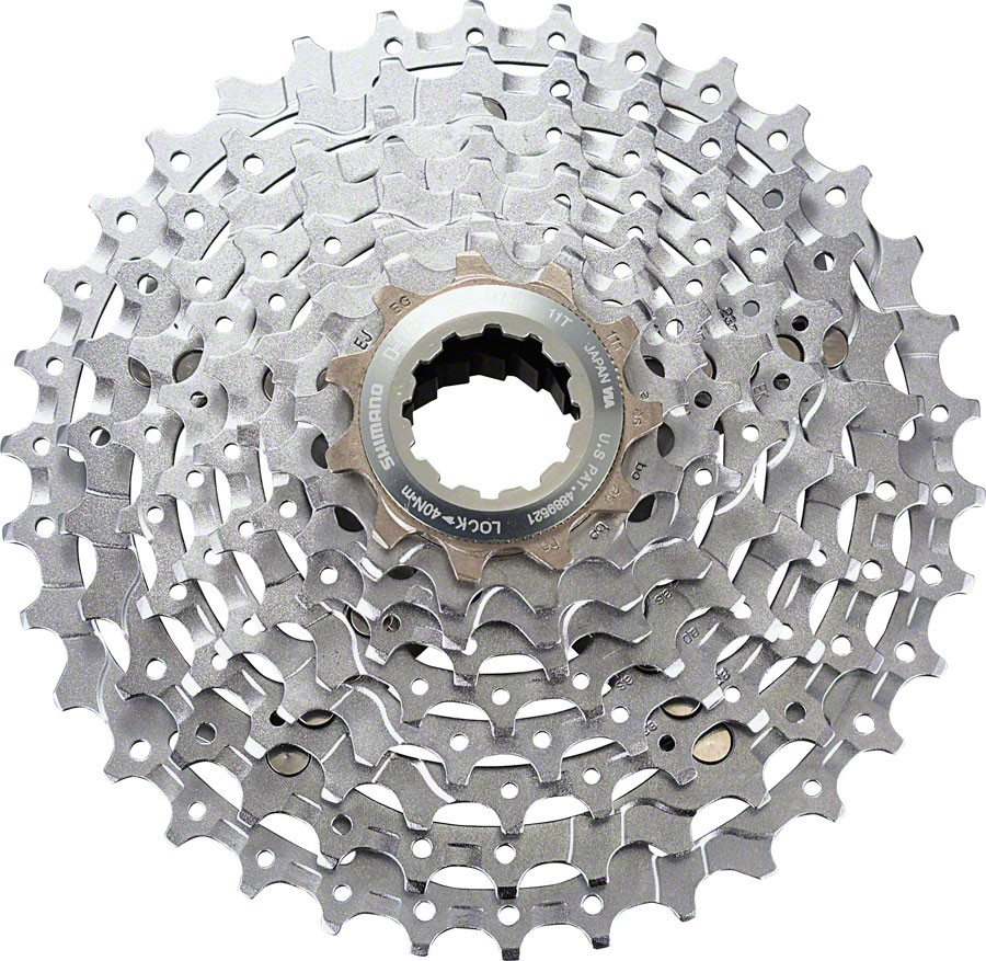 Shimano Deore XT CS-M770 Cassette – 9 Speed, 11-34t, Silver