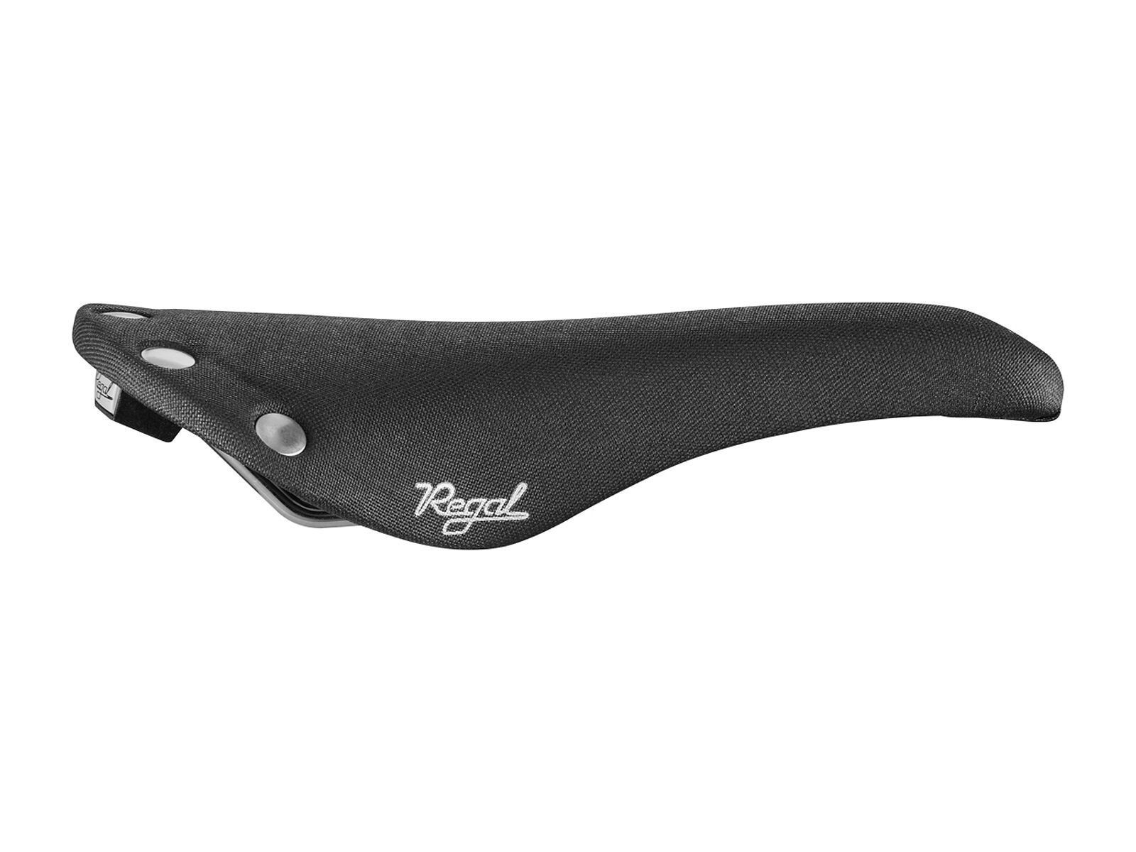 NOS Selle San Marco REGAL Woven Black Canvas Saddle Chrome Accents Cro-Mo Rail